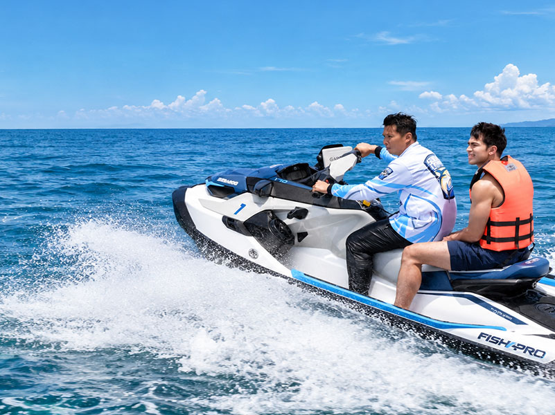 Guests riding jet skis on Subic Bay
