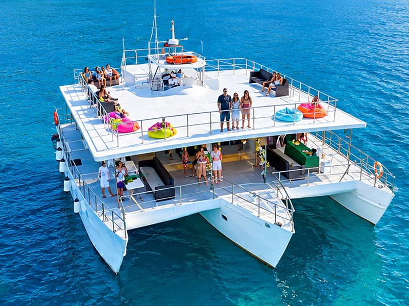 72ft. Trimaran seen from above