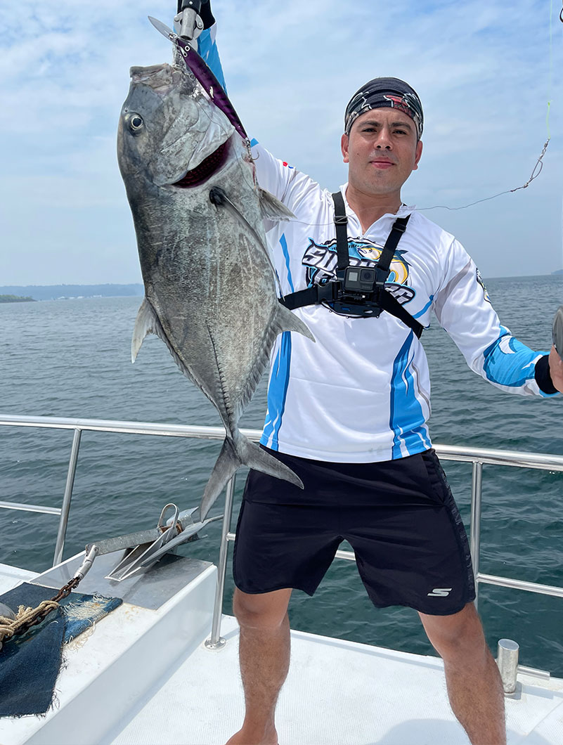 Angler holding a large fish
