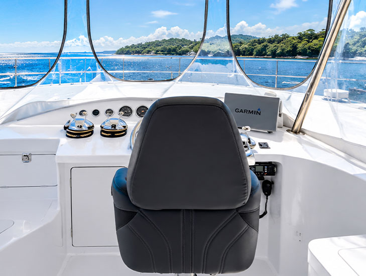 Helm of the 72ft. Trimaran